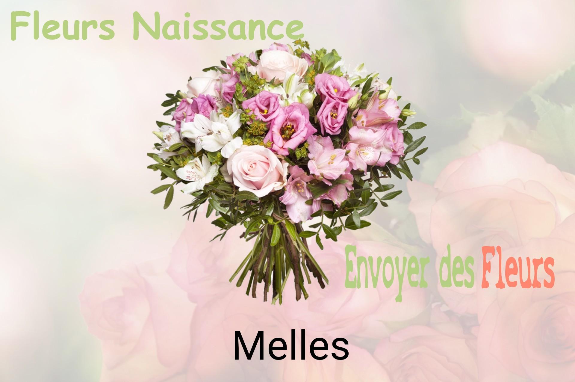 Bouquet de fleurs de naissance livré à Melles
